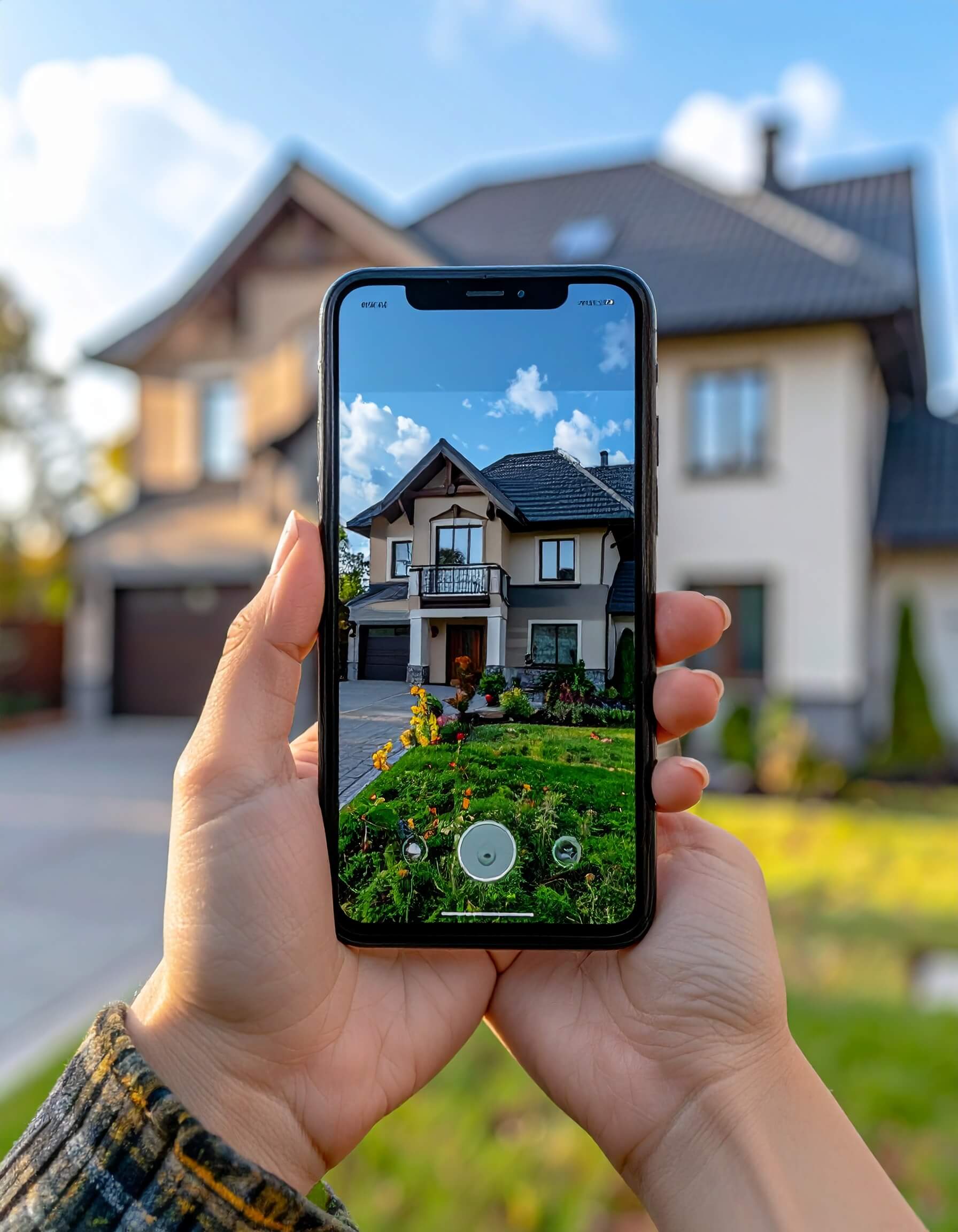 Our experts recording a video for TikTok marketing for estate agents.
